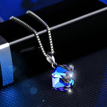 Austrian Crystal Aurora Cube Necklace-Your Soul Place